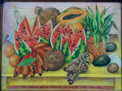 De bruid is doodsbang voor het open leven door Frida Kahlo
