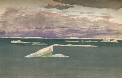 Aan de rand van het ijs - Opkomende storm, 14 september 1893, 1897 door Fridtjof Nansen