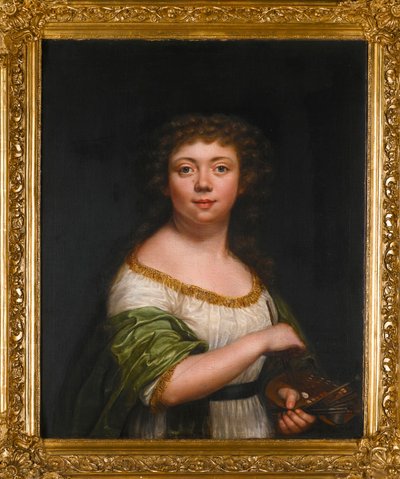 Zelfportret op 21-jarige leeftijd door Friederike Julie Lisiewska