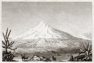 Chimborazo vulkaan door Friedrich Alexander Baron von (after) Humboldt
