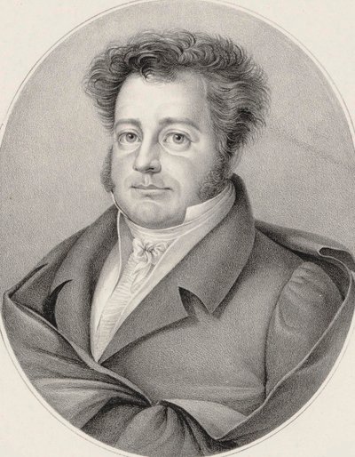 Portret van de componist Heinrich Marschner 1795-1861 door Friedrich August Fricke