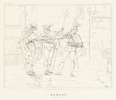 Hamlet, Acte I, Scene 5 door Friedrich August Moritz Retzsch