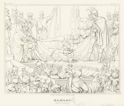 Hamlet, Act V, Scene 2 door Friedrich August Moritz Retzsch