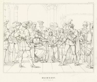 Hamlet, Act V, Scene 2 door Friedrich August Moritz Retzsch