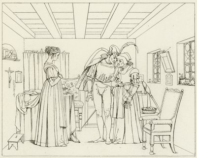 Illustratie voor Goethes Faust door Friedrich August Moritz Retzsch