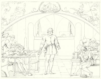 Illustratie voor Schillers Lied von der Glocke door Friedrich August Moritz Retzsch