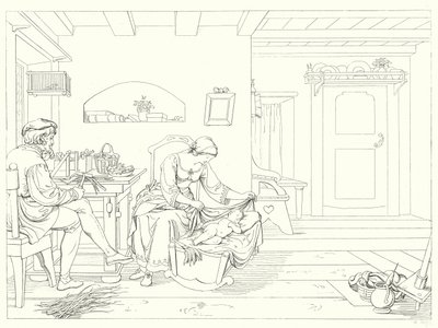 Illustratie voor Schillers Lied von der Glocke door Friedrich August Moritz Retzsch
