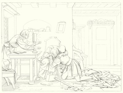 Illustratie voor Schillers Lied von der Glocke door Friedrich August Moritz Retzsch