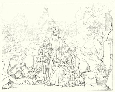Illustratie voor Schillers Lied von der Glocke door Friedrich August Moritz Retzsch