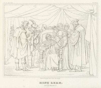 Koning Lear, Act IV, Scene 7 door Friedrich August Moritz Retzsch