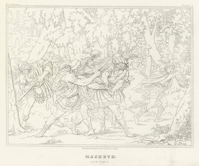 Macbeth, Acte III, Scene 3 door Friedrich August Moritz Retzsch
