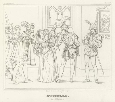 Othello, Act IV, Scene 1 door Friedrich August Moritz Retzsch