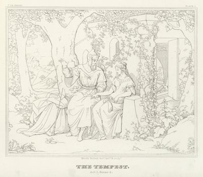 De Storm, Act I, Scene 2 door Friedrich August Moritz Retzsch