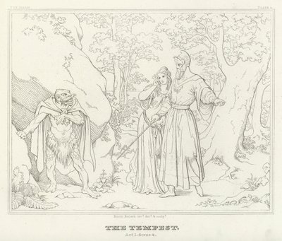 De Storm, Act I, Scene 2 door Friedrich August Moritz Retzsch