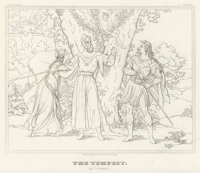 De Storm, Act I, Scene 2 door Friedrich August Moritz Retzsch