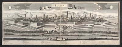 Uitzicht op Lucca door Friedrich Bernhard Werner