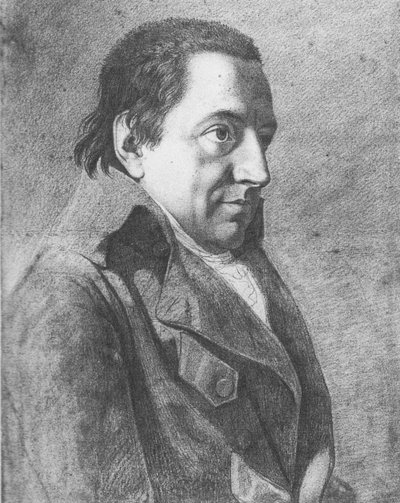 Portret van Johann Gottlieb Fichte 1762-1814, ca. 1800 door Johann Friedrich Bury