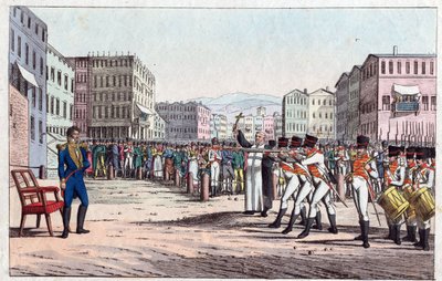 Executie van Joachim Murat door vuurpeloton in Pizzo Calabro, 13 oktober door Friedrich Campe