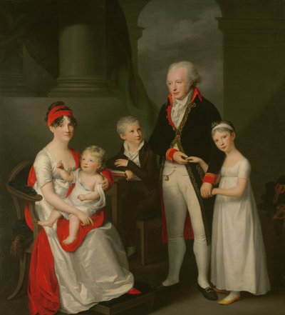 Marc Andre Souchay (1759-1814) en Zijn Familie, c.1805 door Friedrich Carl Groger