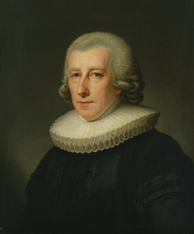 Portret van Pastor Johann Bernhard Klefeker door Friedrich Carl Groger