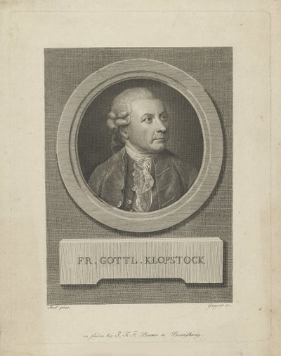 Portret van Friedrich Gottlieb Klopstock 1724-1803, ca. 1790 door Friedrich Christian Gottlieb Geyser