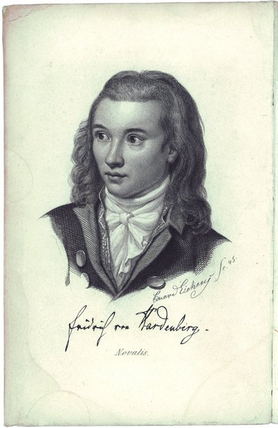 Portret van de dichter Novalis 1772-1801 door Friedrich Eduard Eichens