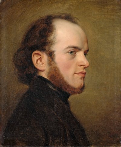 Portret van Adolph von Menzel 1815-1905, ca. 1839 door Friedrich Eduard Meyerheim