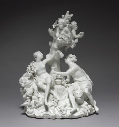 Bacchus en Venus, fabrikant Tournay Fabriek, België, ca. 1755 door Friedrich Elias I Meyer