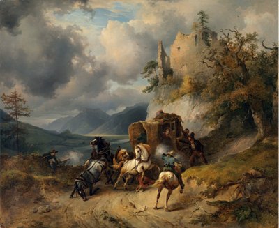 De overval door Friedrich Gauermann