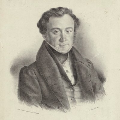 Portret van de componist Johann Wenzel Kalliwoda door Friedrich Gustav Schlick