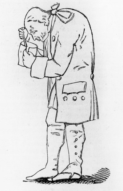 Immanuel Kant (1724-1804), Duitse filosoof, met een pot mosterd, Dignage Hagemann door Friedrich Hagemann