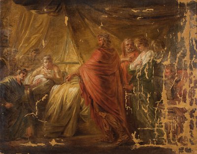 Agamemnon brengt Briseïs terug naar de tent van Achilles door Friedrich Heinrich Fuger