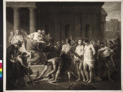 Brutus veroordeelt zijn zonen door Friedrich Heinrich Fuger