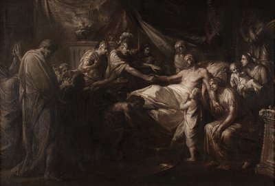 De dood van Germanicus door Friedrich Heinrich Fuger
