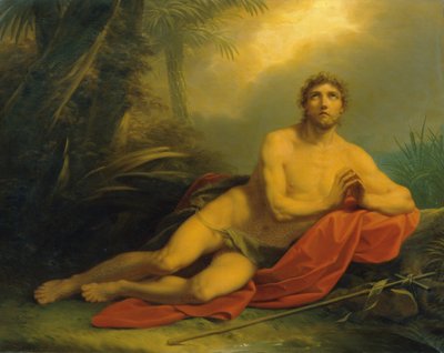 Johannes in de Woestijn door Friedrich Heinrich Fuger