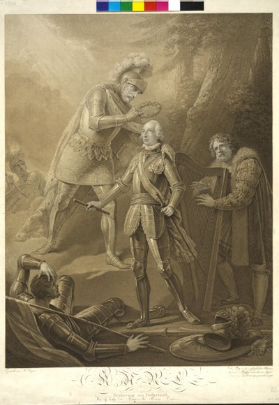 Koning Rudolf I van Habsburg kroont Aartshertog Karl door Friedrich Heinrich Fuger