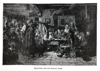 Werving voor het Silezische Leger, 1882 door Friedrich Hiddemann