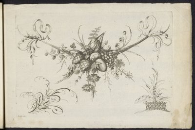 Festoen van vruchten, bladeren en bloemen door Friedrich Jacob Morisson
