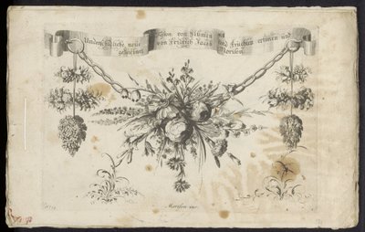 Unterschidliche neue Feston von Blumen und Früchten door Friedrich Jacob Morisson