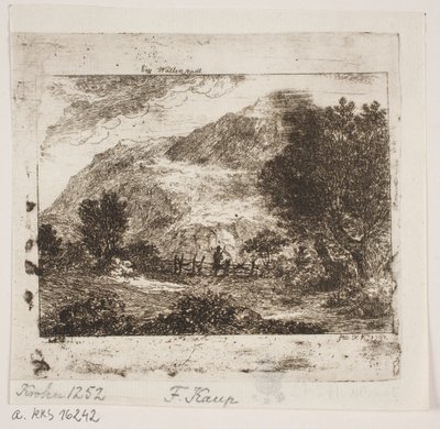 Landschap bij Wallenstadt door Friedrich Kaup