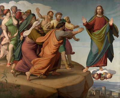 Christus ontsnapt aan de Farizeeën door Friedrich Overbeck