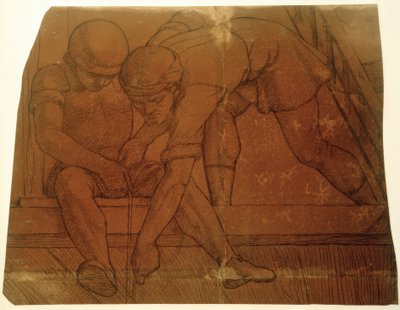 Peter van Amiens roept Godfried van Bouillon op als leider van het christelijke leger door Friedrich Overbeck