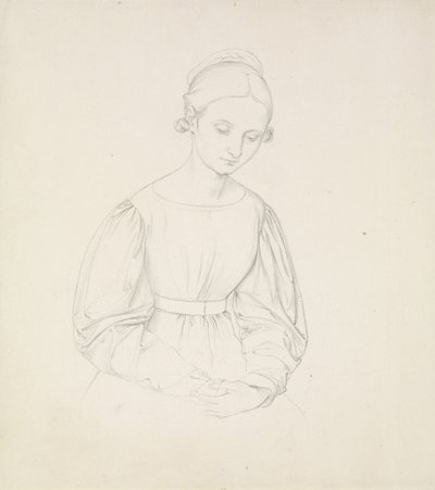 Portret van de vrouw van de kunstenaar, Nina, c. 1830 door Friedrich Overbeck