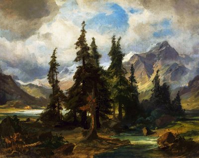 Noors landschap. door Friedrich Preller the Elder