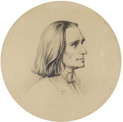 Portret van de componist Franz Liszt 1811-1886 door Friedrich Preller the Elder