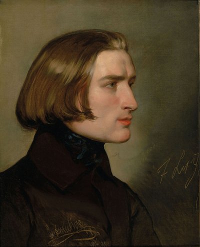 Portret van de componist Franz Liszt 1811-1886, 1838 door Friedrich Ritter von Amerling