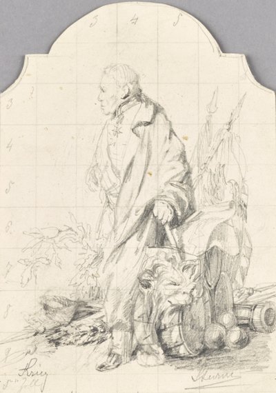Allegorie op oorlog en Radetzky door Friedrich Sturm