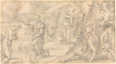De doop van Christus door Friedrich Sustris