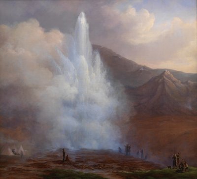 De Uitbarsting van de Grote Geiser in IJsland in 1834 door Friedrich Theodore Kloss