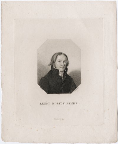 Portret van Ernst Moritz Arndt, 1817 door Friedrich Wilhelm Bollinger